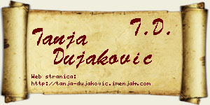 Tanja Dujaković vizit kartica